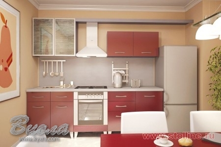 Красная кухня «Селена» в стиле Хай Тек купить по лучшим ценам